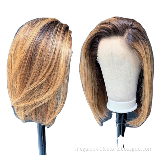 China Wig Supplier Cuticle Aligned Raw Virgin Virgin Weave Raw Indian Water Wave Bob Wig